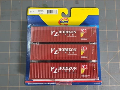 Athearn Intermodal 40' Shipping Container 3-Pack - Horizon - 28376 - HO Scale - Image 1 of 4
