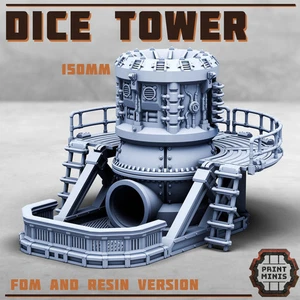 Industrial Dice Tower / Sci-fi Futuristic Grim Dark Scenery - Picture 1 of 5