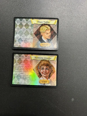 2001 HERMIONE Granger #10 & DRACO Malfoy #3 PROMO Harry Potter TCG Holo Foil - Image 1 of 4