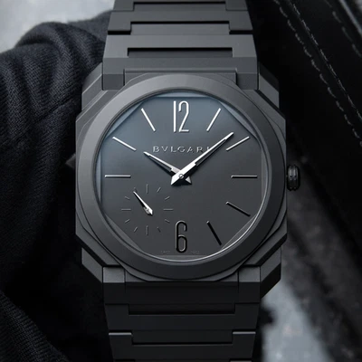 BVLGARI Octo Finissimo CLEAN Black Ceramic Bracelet Micro-Rotor Automatic Watch - Image 1 of 4
