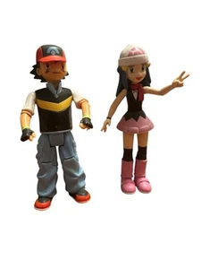 2007 Jakks Pokemon Target Exclusive Dawn & Ash Ketchum Figures Diamond & Pearl - Picture 1 of 6