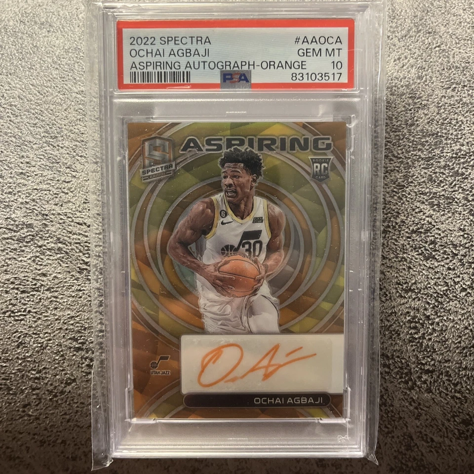2022-23 SPECTRA OCHAI AGBAJI RC ASPIRING AUTOGRAPH 11/15 orange prizm  - Image 1 of 2