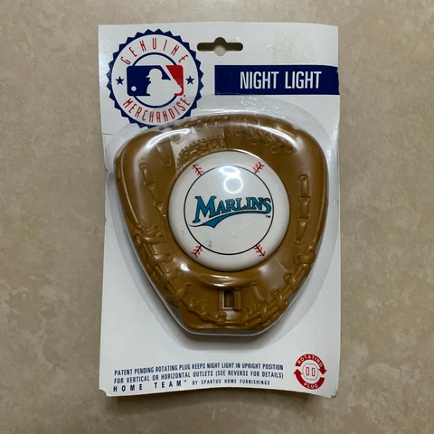 NEW NIP Vintage 1993 Florida Marlins Baseball Glove Night Light MLB VTG Official Cover