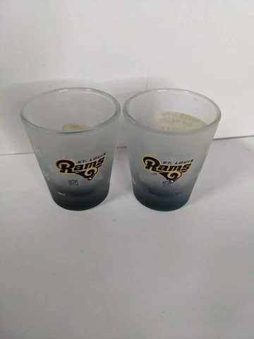 2 Pack Los Angeles / St. Louis Rams Frosted Shot Glasses Cover