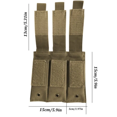战术 9 毫米三/双单弹匣袋军用手枪步枪弹匣袋 — 第 1/4 张图片