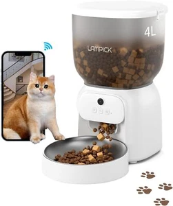 Automatic Cat Feeder with Camera 1080P HD Video Cat Food Dispenser Smart Control - Picture 1 of 8