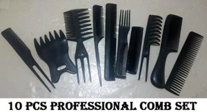 10PCS Hair Stylists Professional Styling Comb Set Variety Pack Great All Hair - Picture 1 of 3