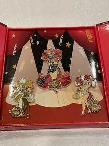 Hard Rock Cafe Las Vegas The Strip Showgirl Grand Opening 3 Pin Boxed Set - Picture 1 of 2