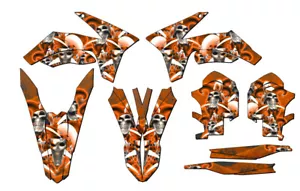 2012-2013 EXC-F JESTER Orange Senge Graphics Kit Compatible with KTM - Foto 1 di 10