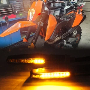 2x Dirt Bike Indicators Flowing Turn Signals For 125 250 390 690 790 890 1290 DF - Picture 1 of 12