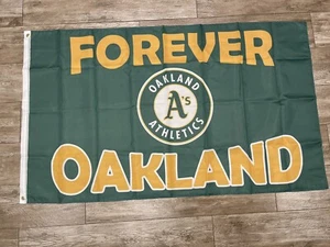 Oakland Athletics Flag 3x5 ft Forever Oakland 2024 Las Vegas rooted in OAKLAND - Picture 1 of 3