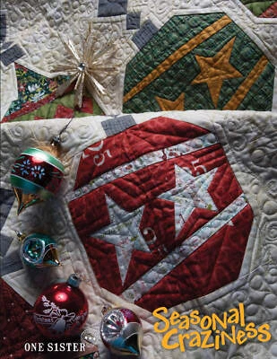 Seasonal Craziness Quilt Pattern Book by Janet Nesbitt of One Sister Designs - Image 1 of 4