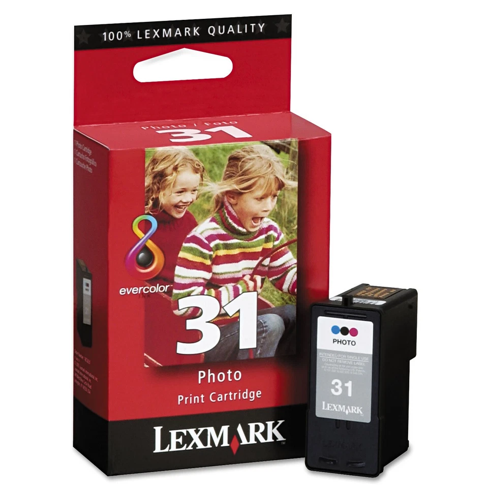 GENUINE ORIGINAL BOXED LEXMARK 31 PHOTO CARTRIDGE 2 YEARS GUARANTEE FAST POSTAGE - Image 1 of 1