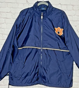 Auburn University Storm Duds Navy Windbreaker Vented Rain Jacket Sz Lg - Picture 1 of 7