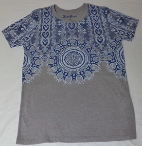 Neu mit Etikett Lucky Brand kurzärmliges graues grafisches T-Shirt Small L1613 - Bild 1 von 2