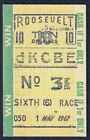 ROOSEVELT RACEWAY - 1967 HEAVY CARBOARD HORSE RACING BETTING TICKET STUB! TOTE