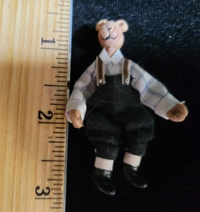 Casa de muñecas escala 1:12 muñeca ¡creada por artista! Flexible "Oso Benjamin" 2-1/8" ÚNICO EN SU CLASE - Imagen 1 de 3