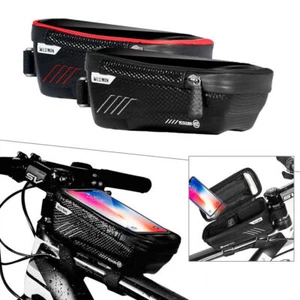 MTB Bicicleta Ciclismo Bicicleta Frontal Superior Tubo Marco Bolsa Soporte Teléfono Estuche Impermeable - Imagen 1 de 14