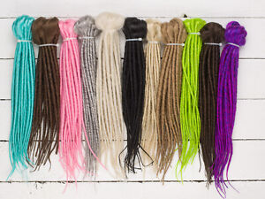DreadLab - Short Double Ended Synthetic Dreadlocks (Pack of 10) Extensions 25 cm