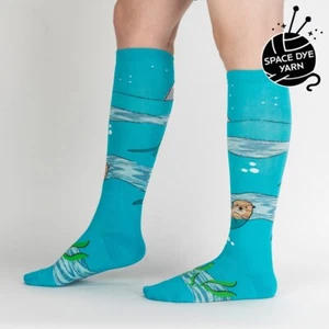 Calcetines hasta la rodilla Plays Well With Otters para mujer talla 9-11 calcetín para mí moda nuevos - Imagen 1 de 3