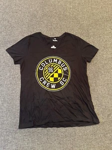 Fanatics Columbus Crew SC Damen V-Ausschnitt T-Shirt Größe Erwachsene Small schwarz gelb - Bild 1 von 6