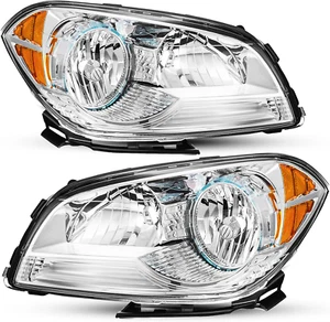 Headlight Assembly Compatible with 2008-2012 Chevy Malibu 4 Door Passenger and D - Picture 1 of 7