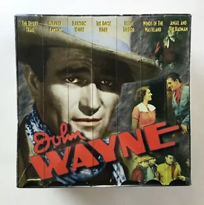 John Wayne 7 VHS Video Box Set Black And White Movies Desert Paradise Rainbow - Imagen 1 de 6
