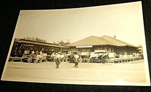 RPPC - Railroad Train Depot, Fergus Falls Minnesota Postcard - Picture 1 of 2