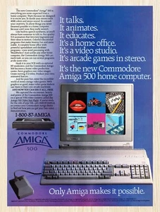 1986 Amiga 500 Original Commodore Advertisement v2 - Picture 1 of 1
