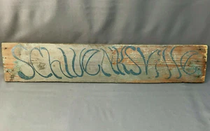 Vtg Sign SCHWENKSVILLE Pennsylvania - c.1960s-1970s Primitive Barnwood Antique - Picture 1 of 8