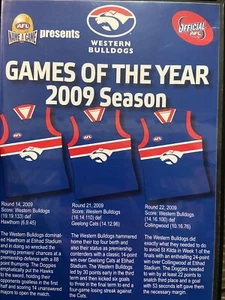 AFL Western Bulldogs Games Of The Year 2009 region 4 DVD (3 discs) football - Picture 1 of 3