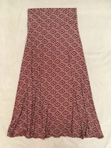 Falda Lularoe Grande Mujer Elastizada Maxi Diamantes Patrón Retro - Imagen 1 de 3