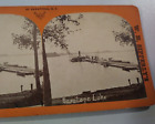 Steamboat Dock Lake Sipperly Saratoga Springs New York Stereoview Photo