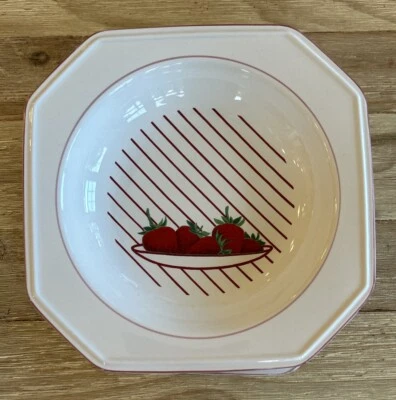Juego de 6 cuencos de sopa Mikasa fresas de frutas frescas 8,5" vintage hechos en Japón Foto 1 de 4