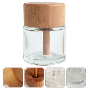 50ml Diffuser Bottles with Wooden Cap Glass Perfume Bottle Car Office Use - Picture 1 of 12