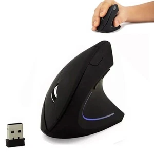 ERGONOMISCHE KABELLOSE VERTIKALE MAUS HANDGELENK KARPALTUNNEL 5 TASTEN D5 3600 DPI - Bild 1 von 7