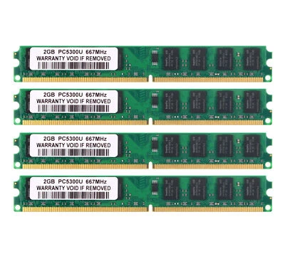 Brand 4GB 8GB 2GB DDR2 667MHz PC2-5300U DIMM Desktop Memory RAM Intel Lot @HP - Image 1 of 4