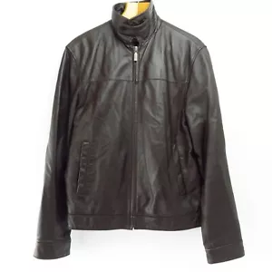 Vintage Balmain Classic Brown Leather Trucker Jacket Size Small - Picture 1 of 13