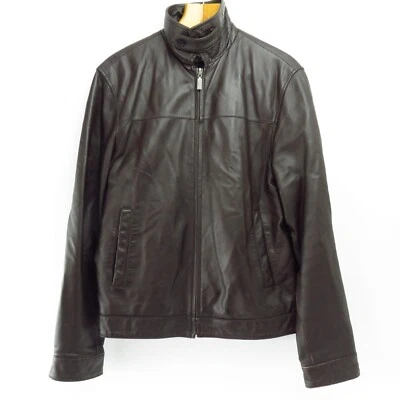 Chaqueta de camionero vintage Balmain clásica de cuero marrón talla pequeña Foto 1 de 4