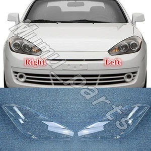 A Pair Headlight Lens Housing + Sealant Glue Fit For Hyundai Tiburon 2007-2008 - Picture 1 of 9