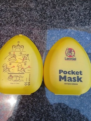 Laerdal CPR Rescue Pocket Mask - with Instructions Oxygen Version NOS - Image 1 of 4