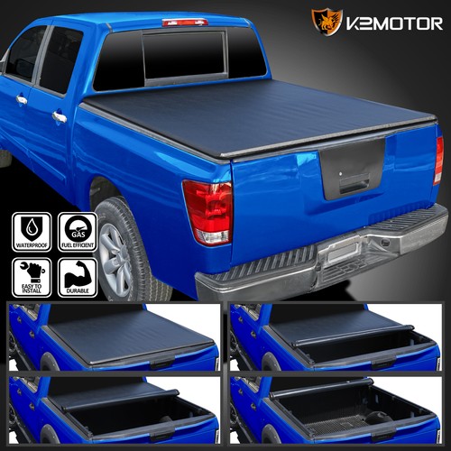 Soft Vinyl Roll-Up Tonneau Cover For 2005-2011 Dodge Dakota & Mitsubishi Raider 6.5ft Bed 9 thumbnail image
