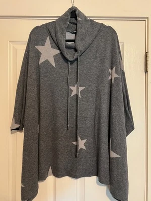 Jodifl - Gris Suave Acogedor Suéter con Estrellas - Gran Tamaño -S Foto 1 de 4