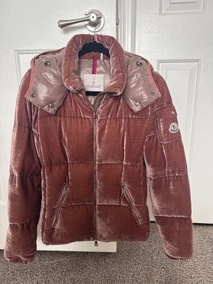 Moncler Роза бархата вниз пуховик куртка 2 - Изображение 1 из 4