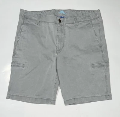 Tommy Bahama Men’s Light Gray Flat Front Cotton Chino Shorts Size 34 - Image 1 of 4