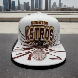 Houston Astros Hat Mitchell and Ness OG "Aftershock" Retro Logo Snapback Cap H21 - Picture 1 of 9