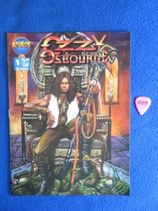 OZZY OSBOURNE #1 ROCK-IT COMIX MAGAZINE SIZE 1993 W/GUITAR PICK - Picture 1 of 9