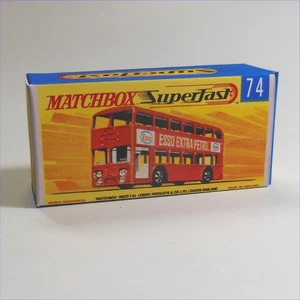 Matchbox Lesney Superfast 74e Daimler Fleetline Bus G Style Repro Box - Picture 1 of 4