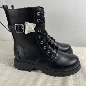 Damenstiefel 8 Arizona Combat schwarz AZ Fox Memory Foam Reißverschluss Schnalle ohne Karton - Bild 1 von 9