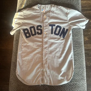 Vintage 80er MLB SGA Boston Red Sox grau authentisch Trikot klein Made in USA - Bild 1 von 8